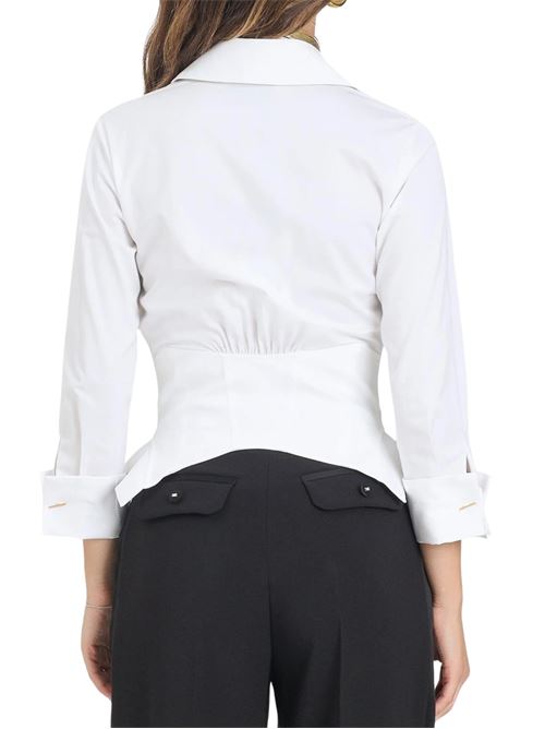 Camicia bianca in cotone Elisabetta Franchi | CA06057E2100